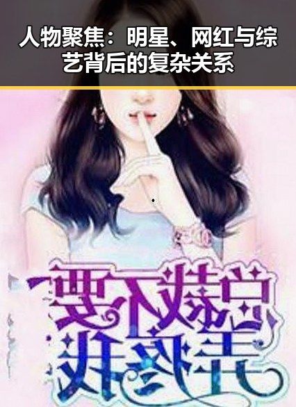 人物聚焦：明星、网红与综艺背后的复杂关系